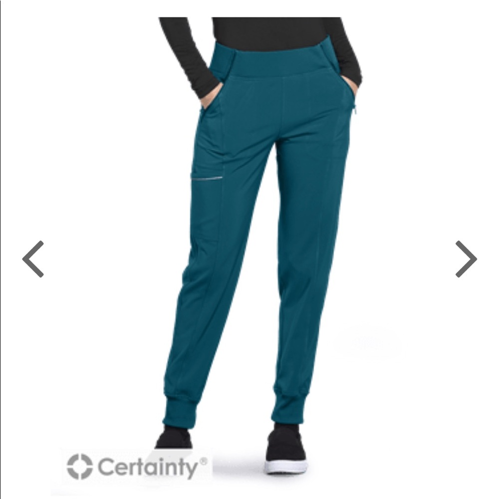 Cherokee infinity nursing scrub bottoms in caribbean blue, size large